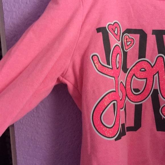 Pink justice sweater/shirt size 12 - Picture 3 of 4